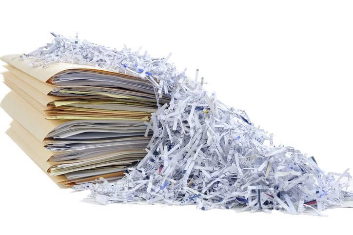 shredded pile of documents