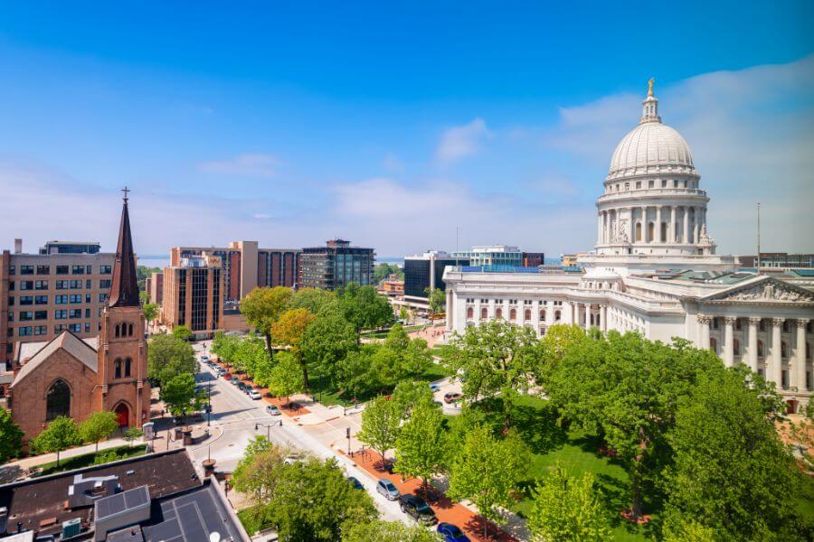 Madison Wisconsin city view